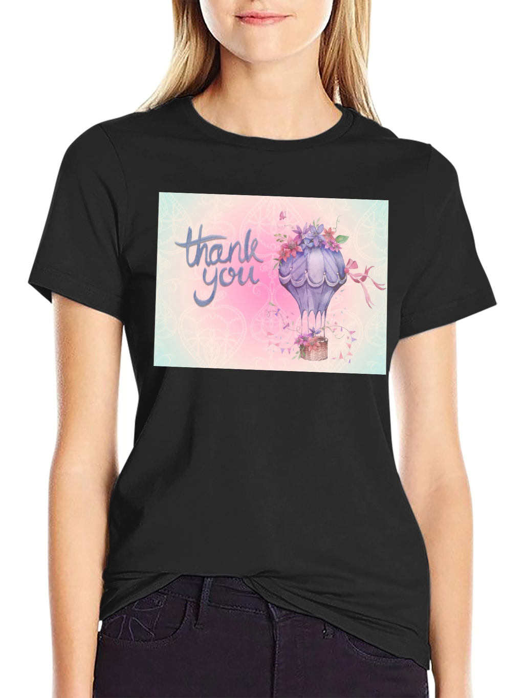 Thank You Hot Air Balloon Graphic Tee
