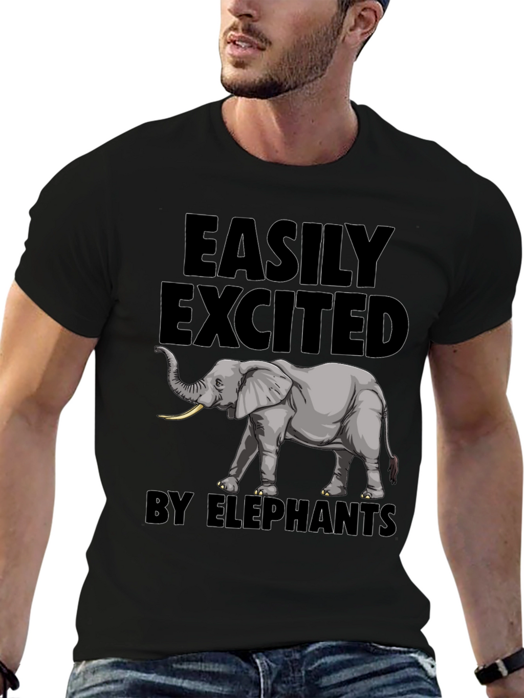 Elephant Enthusiast Tee - Easily Excited by Elephants T-Shirt
