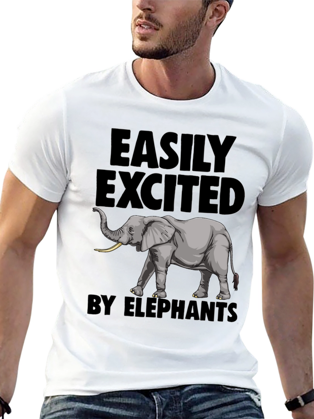 Elephant Enthusiast Tee - Easily Excited by Elephants T-Shirt