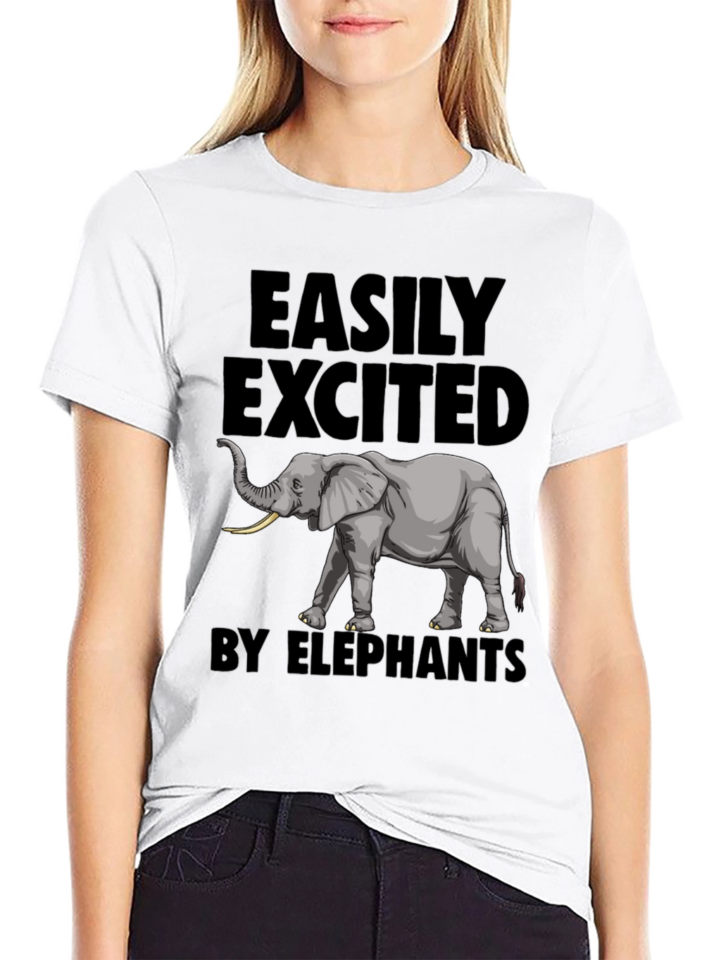 Elephant Enthusiast Tee - Easily Excited by Elephants T-Shirt
