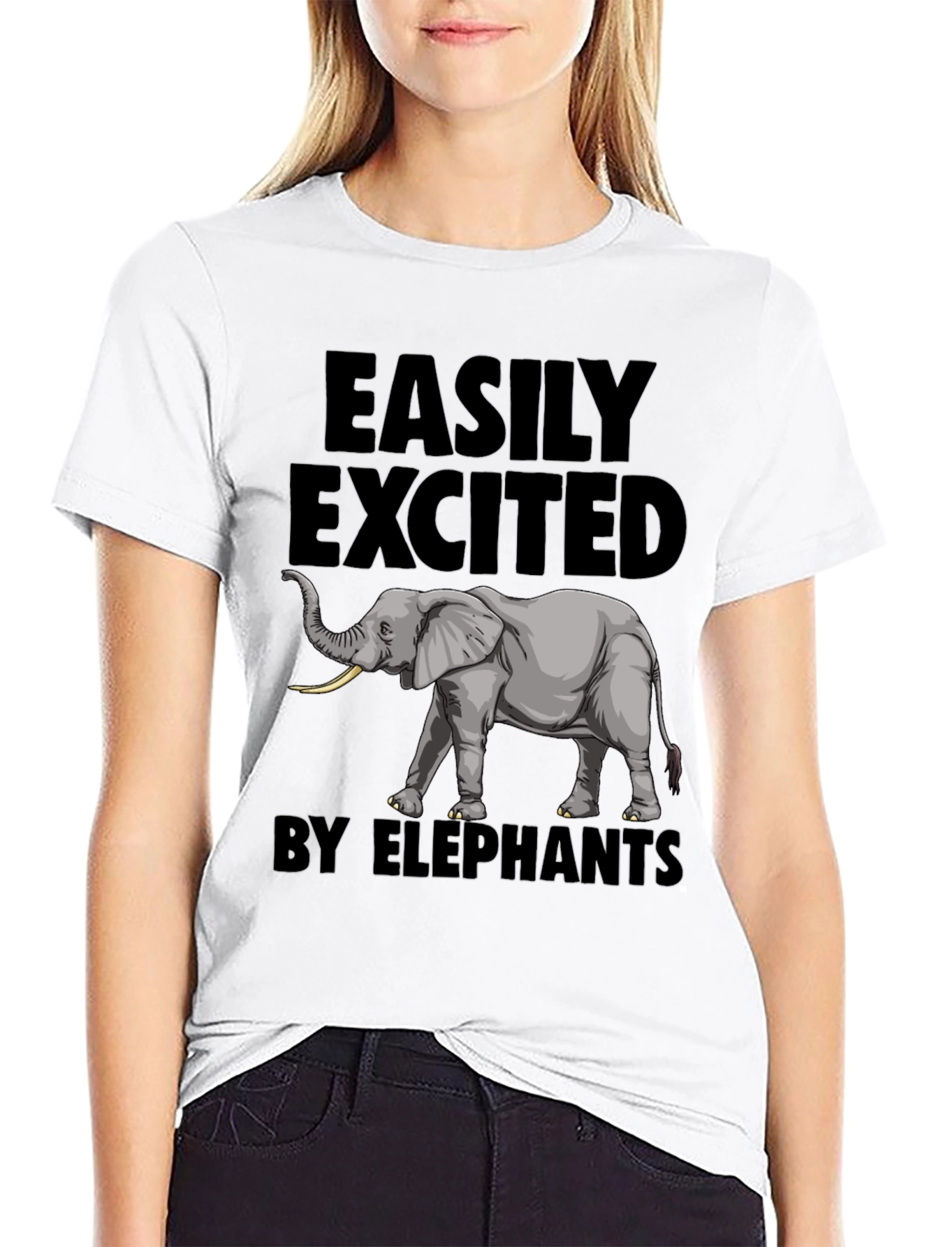 Elephant Enthusiast Tee - Easily Excited by Elephants T-Shirt