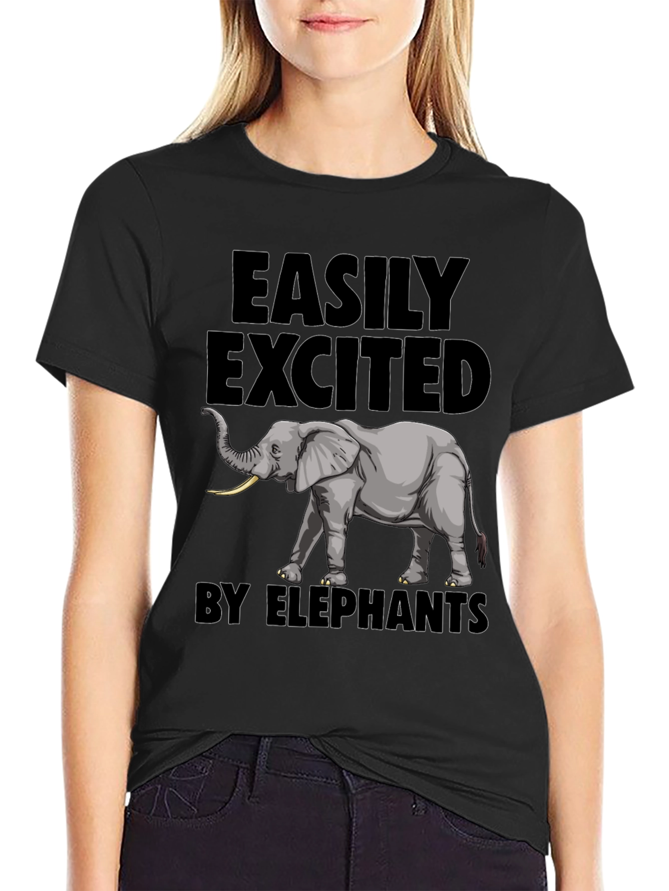 Elephant Enthusiast Tee - Easily Excited by Elephants T-Shirt