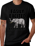Elephant Enthusiast Tee - Easily Excited by Elephants T-Shirt