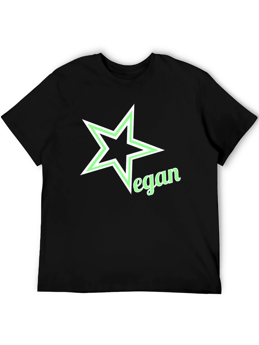 Vegan Star Graphic Black T-Shirt