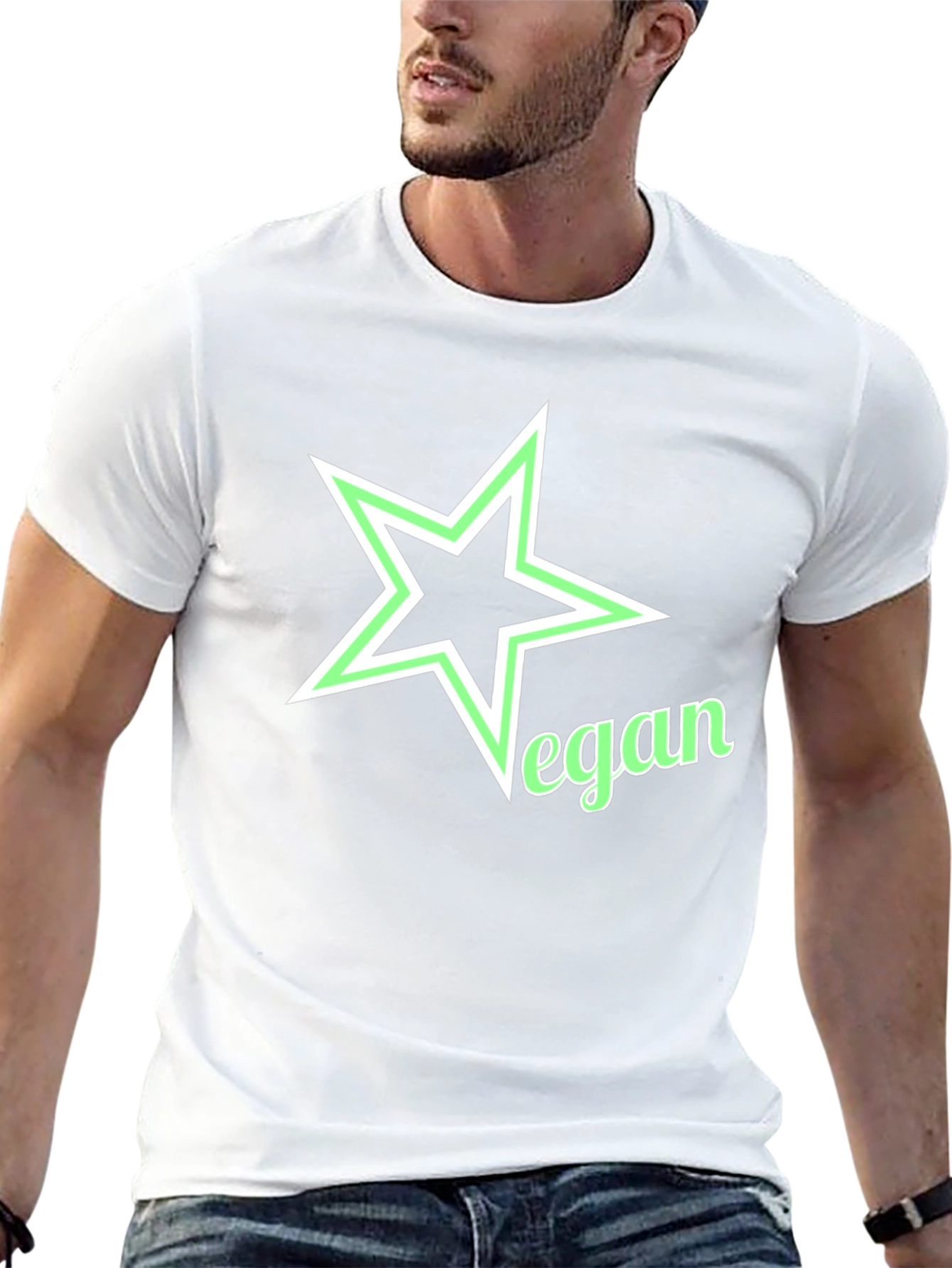 Vegan Star Graphic Black T-Shirt