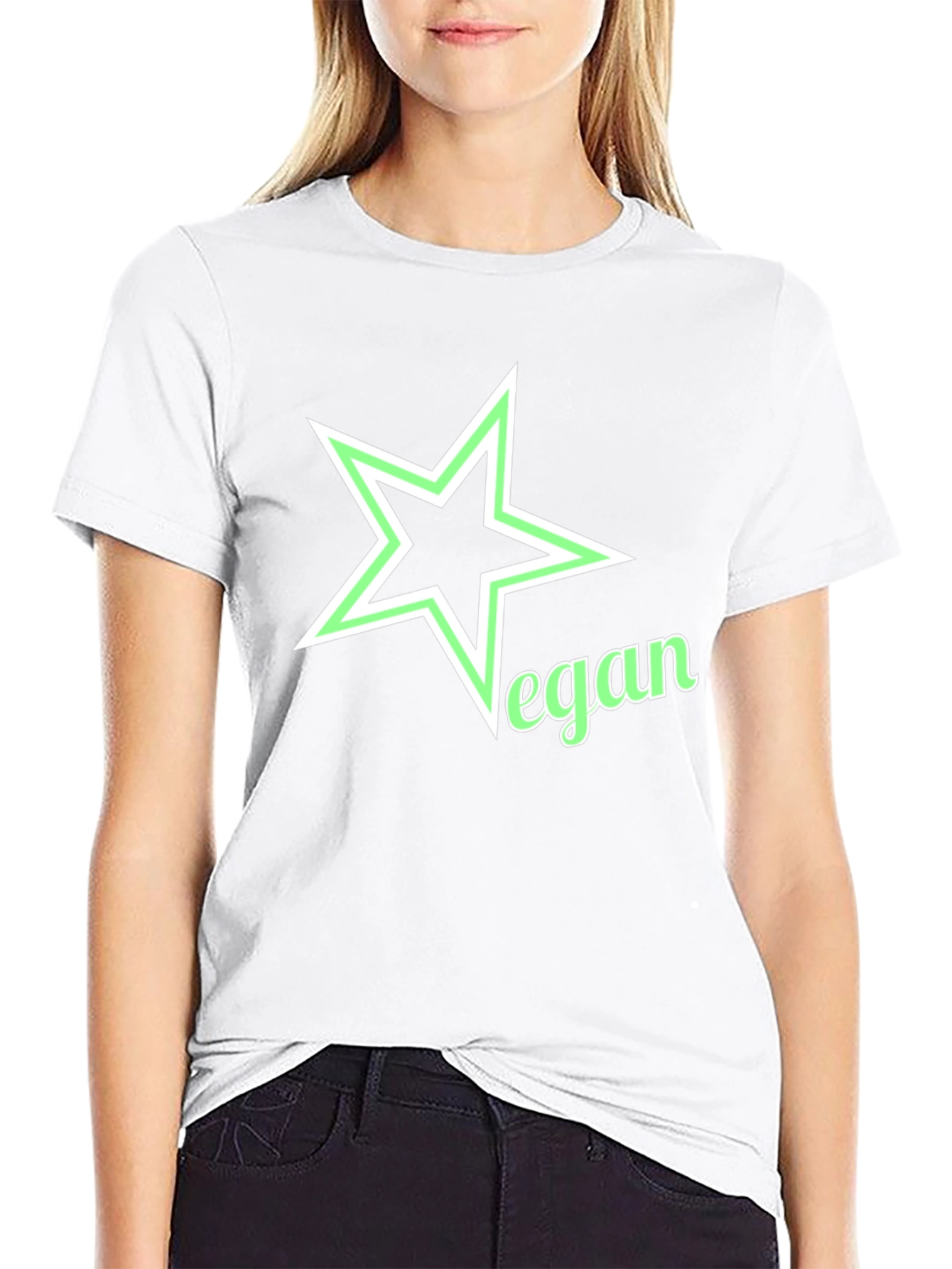 Vegan Star Graphic Black T-Shirt
