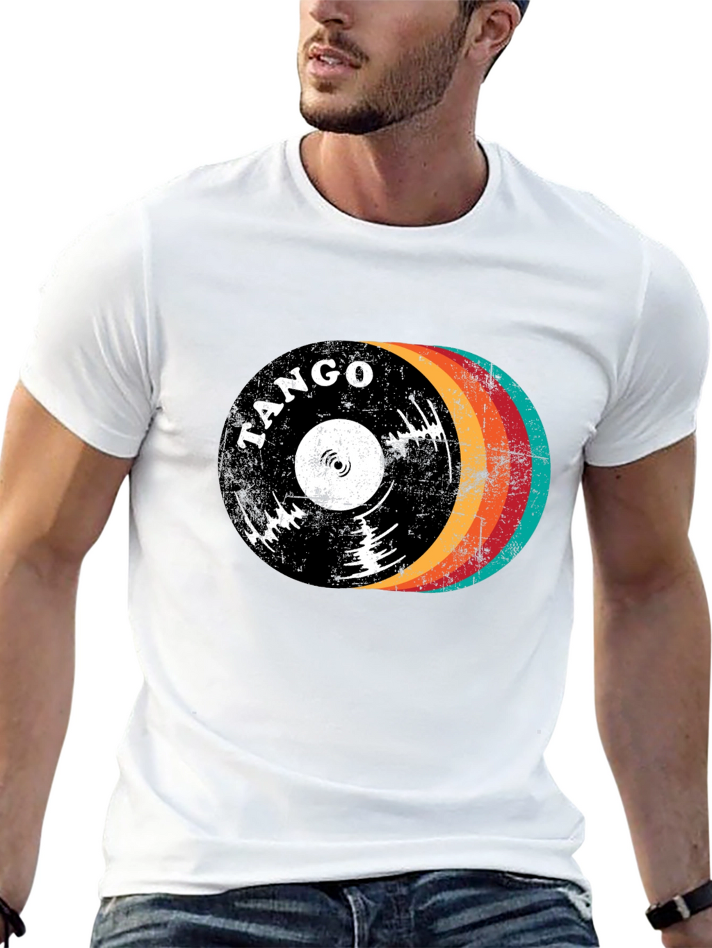Tango Retro Record Graphic T-Shirt