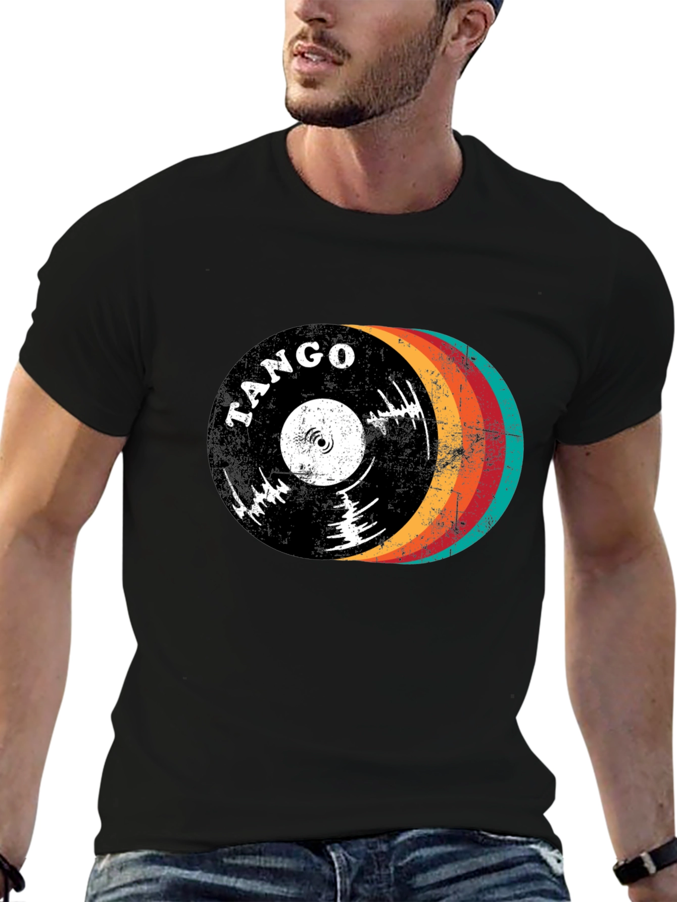 Tango Retro Record Graphic T-Shirt