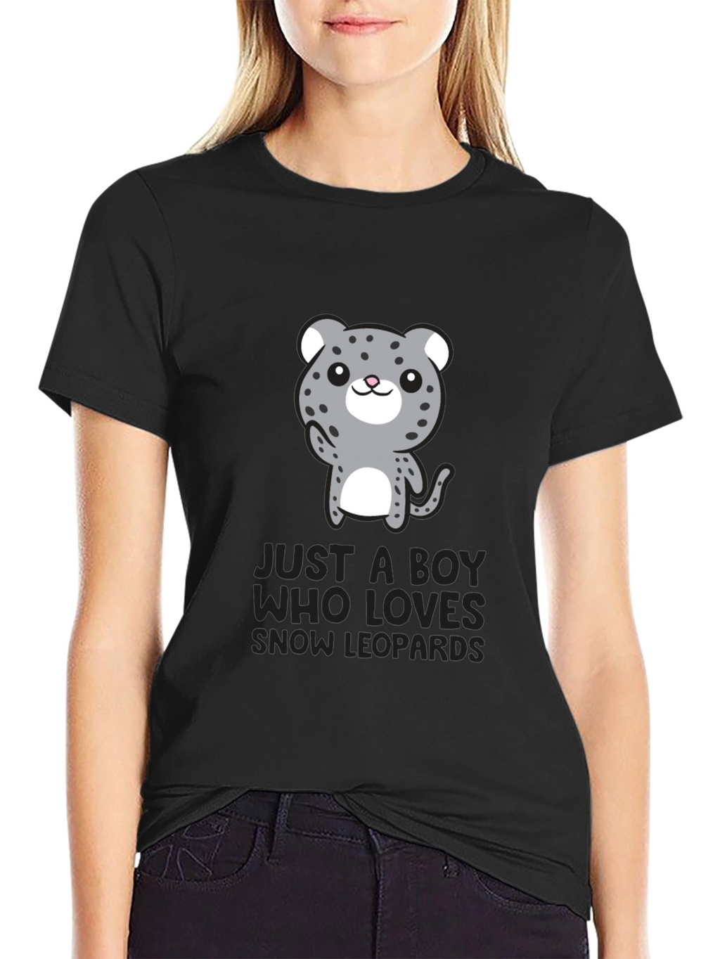 Snow Leopard Lover Tee - Cute Animal Graphic T-Shirt