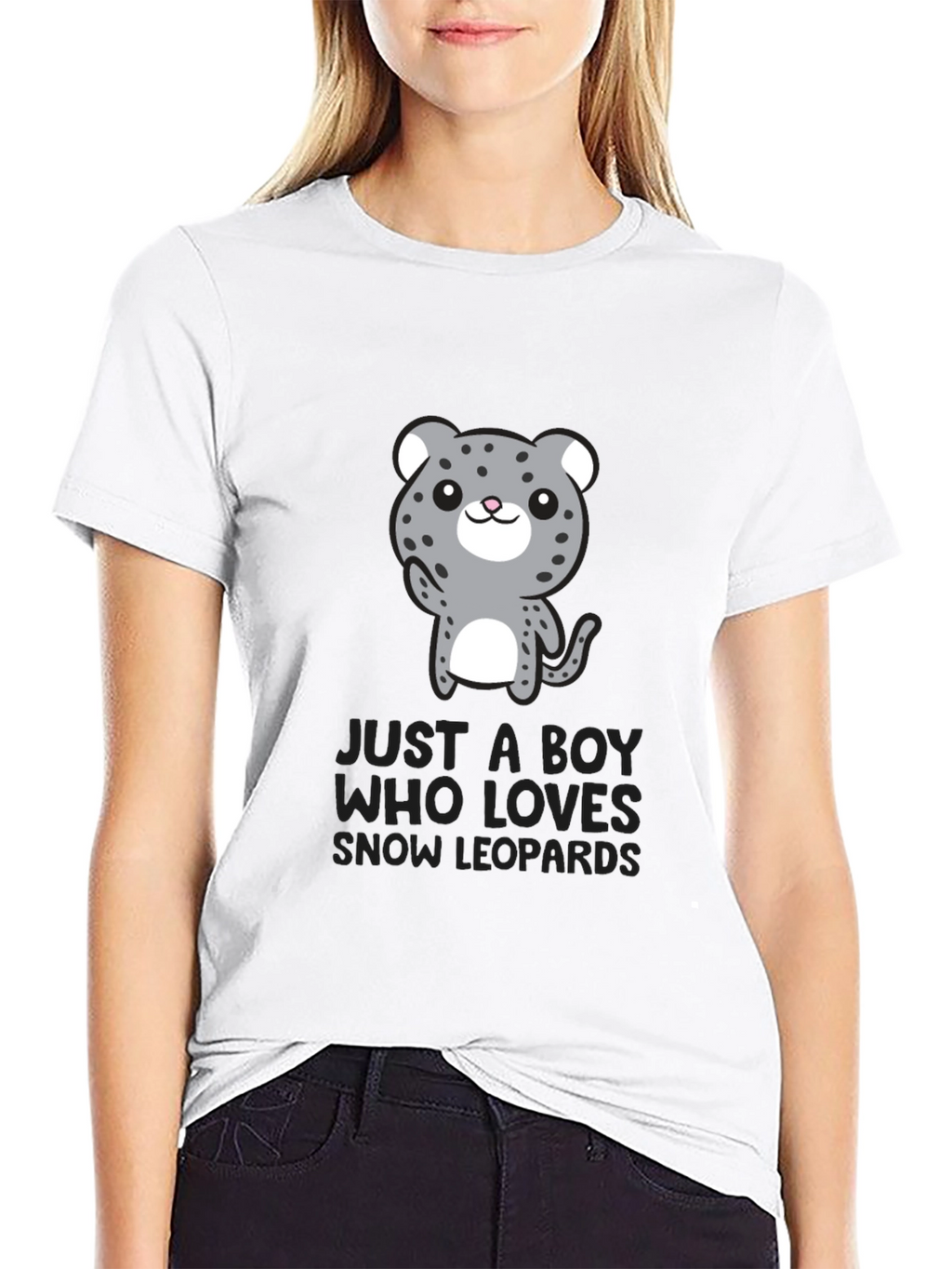Snow Leopard Lover Tee - Cute Animal Graphic T-Shirt