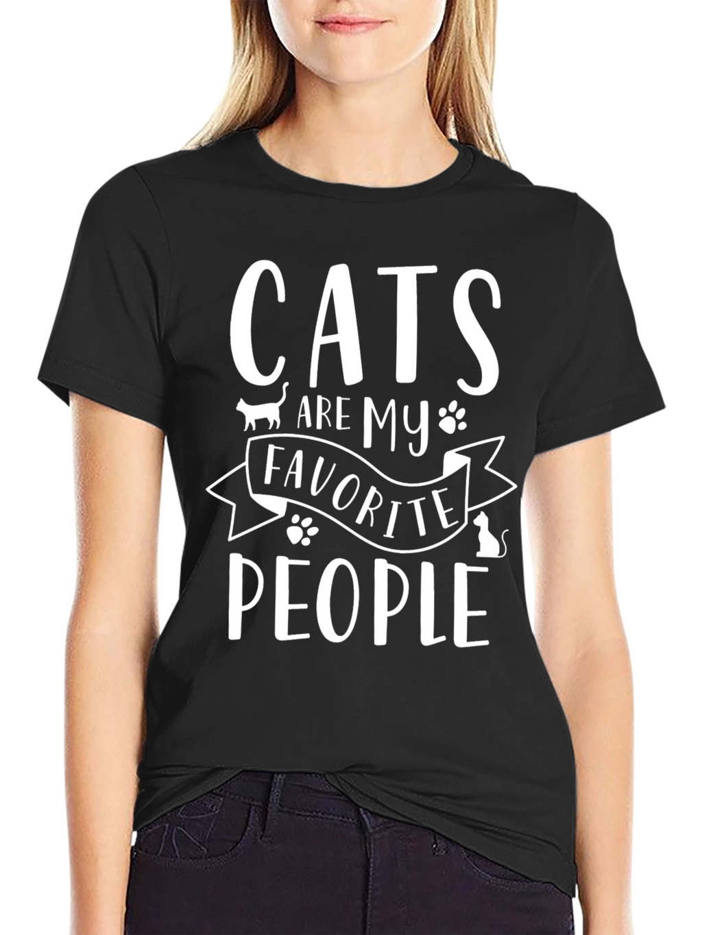 Cats are My Favorite People Graphic T-Shirt