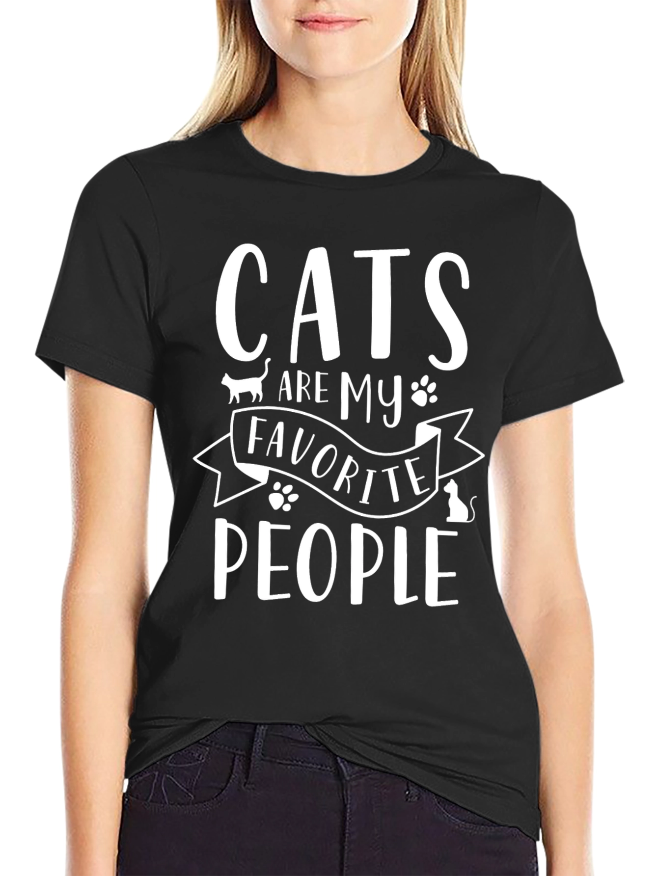 Cats are My Favorite People Graphic T-Shirt