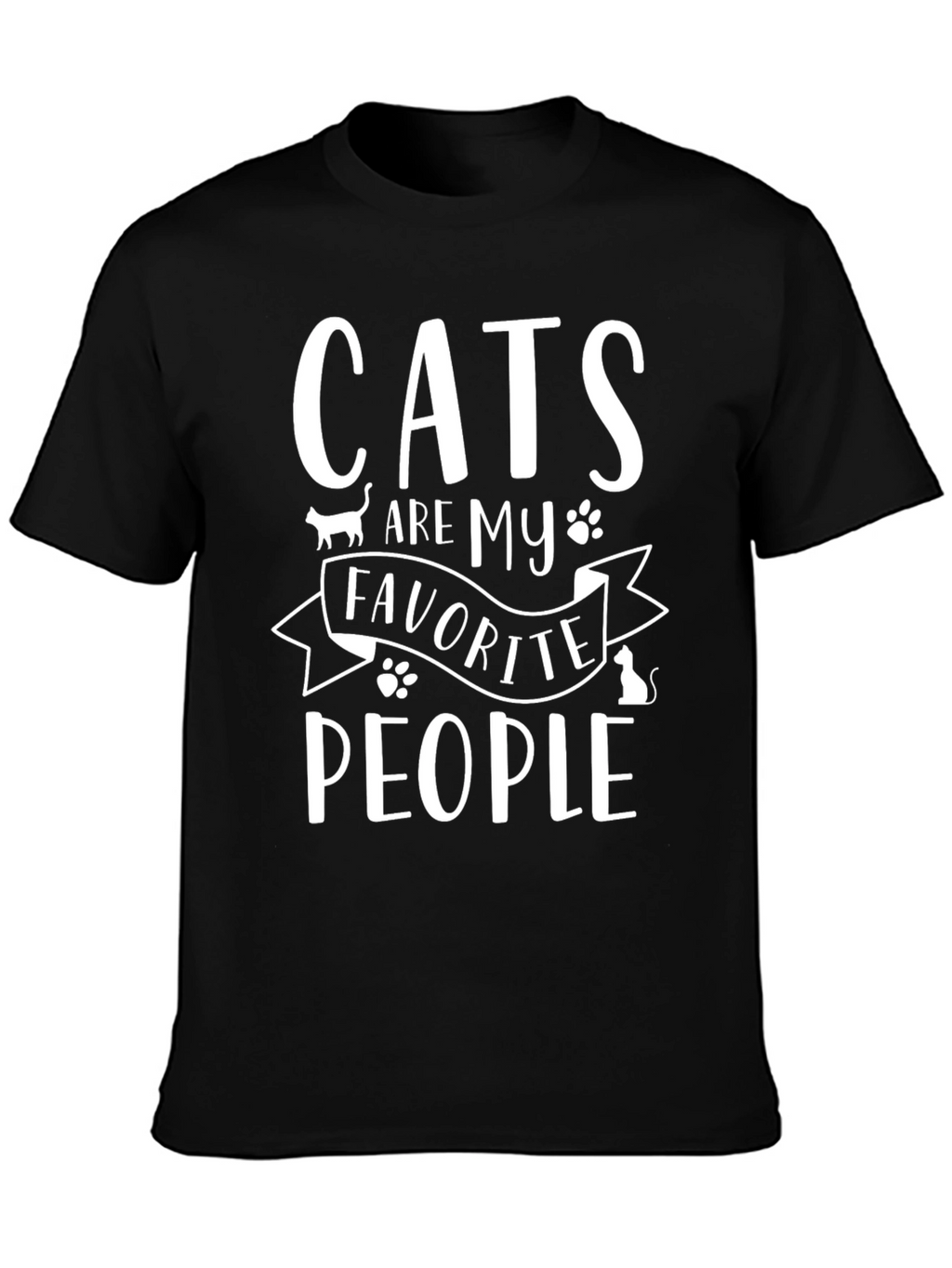 Cats are My Favorite People Graphic T-Shirt