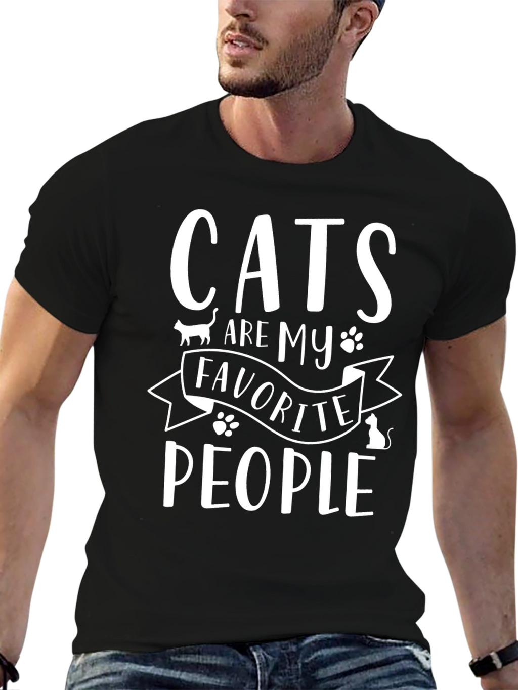 Cats are My Favorite People Graphic T-Shirt