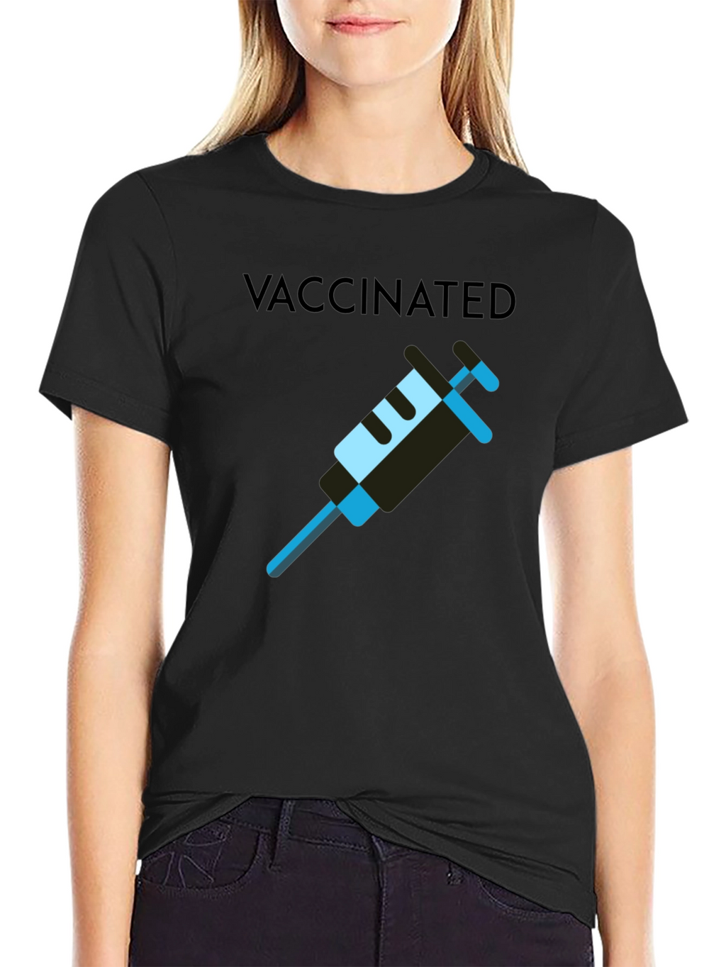 Vaccinated T-Shirt - Modern Style - Cotton Blend