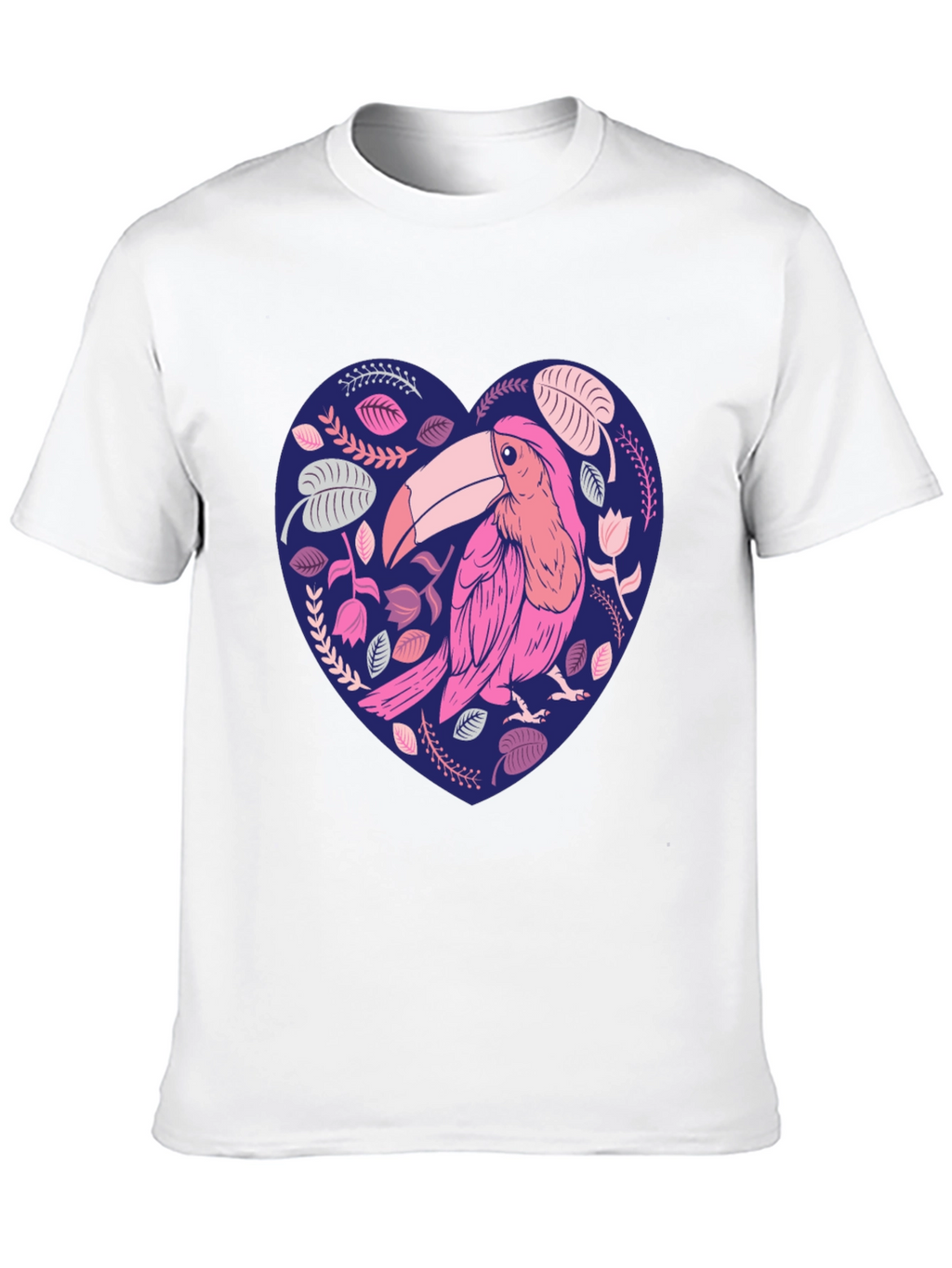 Toucan Heart Graphic Tee - Stylish Mens Black T-Shirt