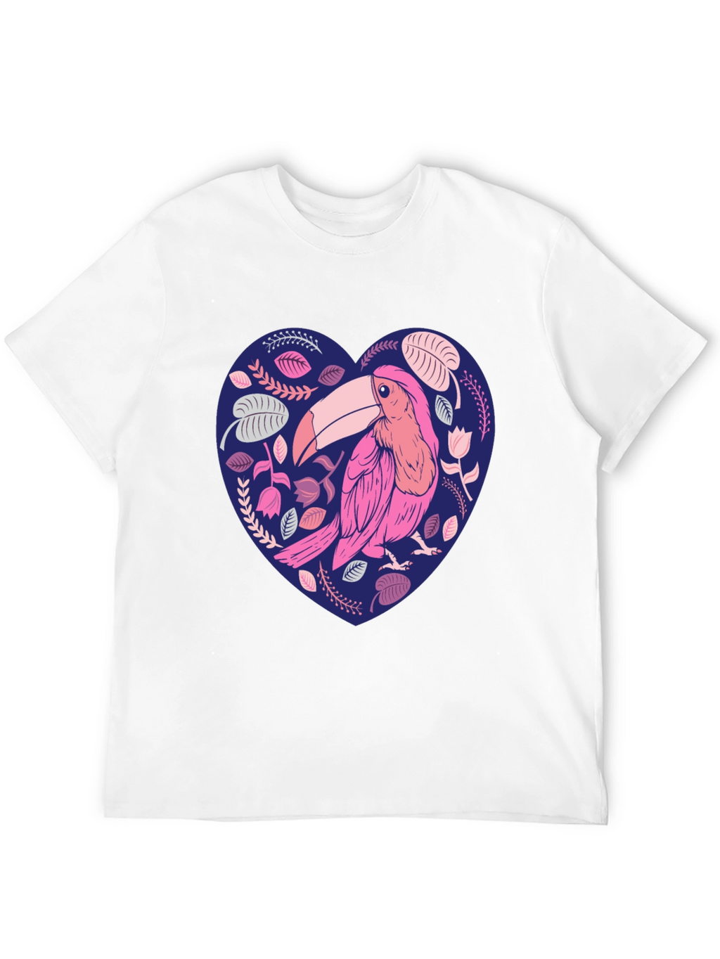 Toucan Heart Graphic Tee - Stylish Mens Black T-Shirt