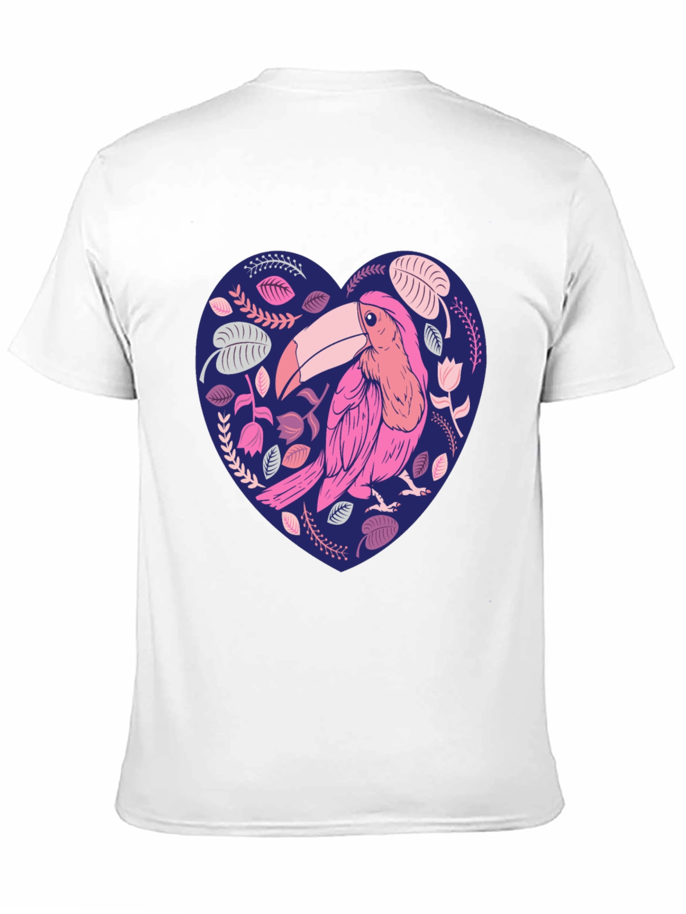 Toucan Heart Graphic Tee - Stylish Mens Black T-Shirt