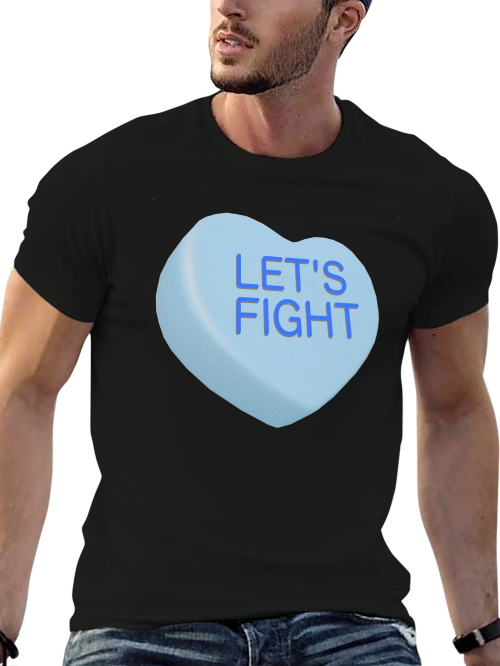 Lets Fight Candy Heart T-Shirt