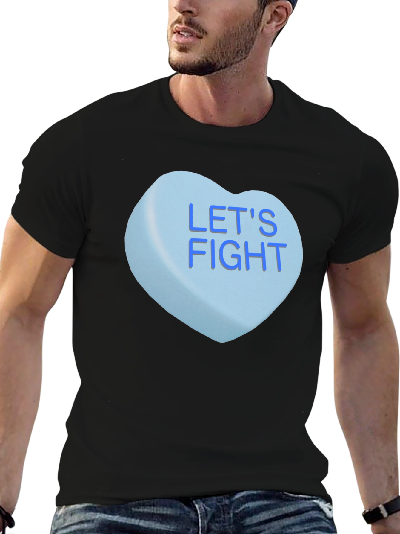Lets Fight Candy Heart T-Shirt