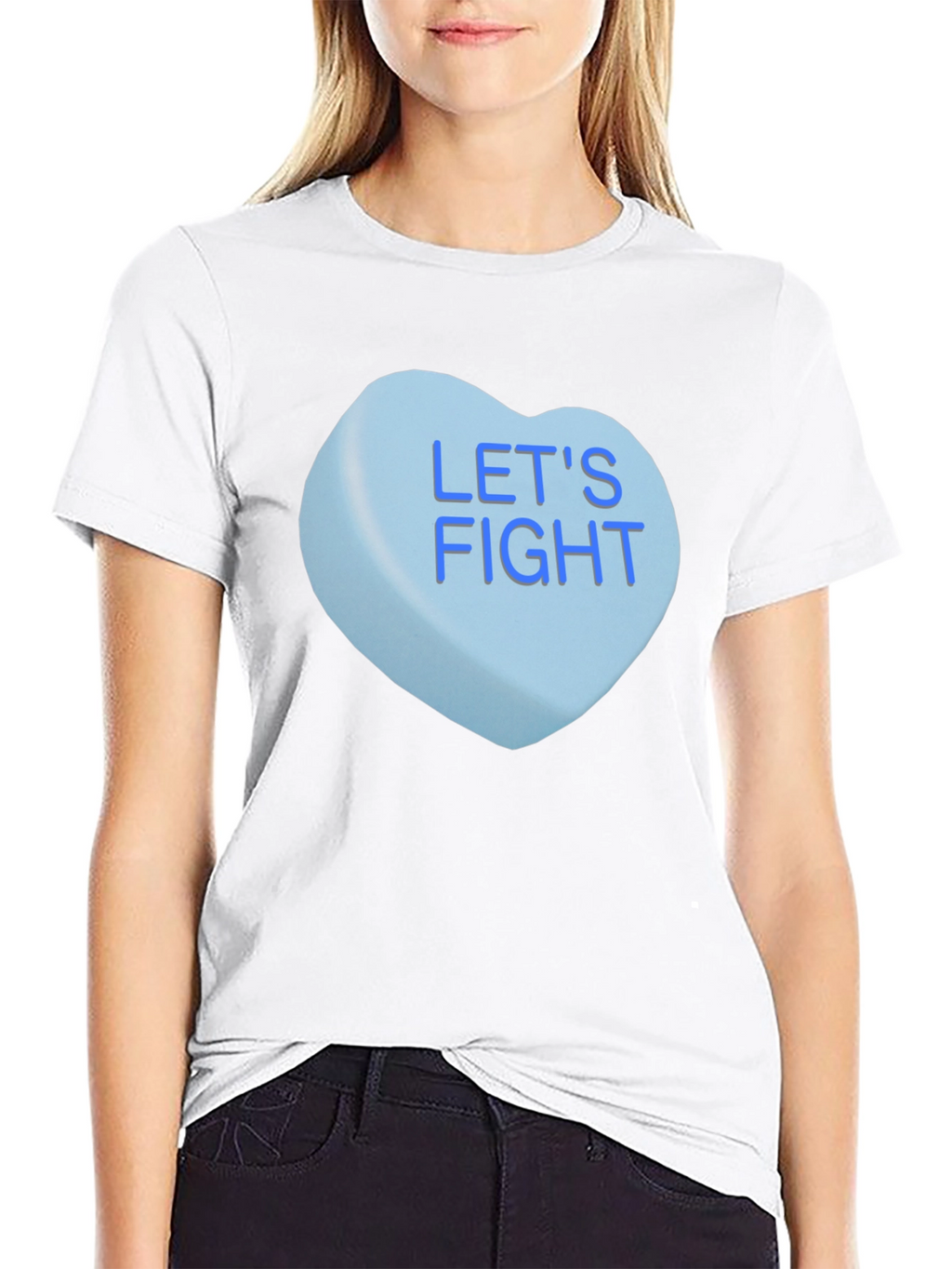 Lets Fight Candy Heart T-Shirt