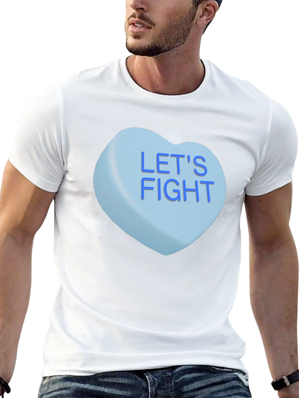 Lets Fight Candy Heart T-Shirt