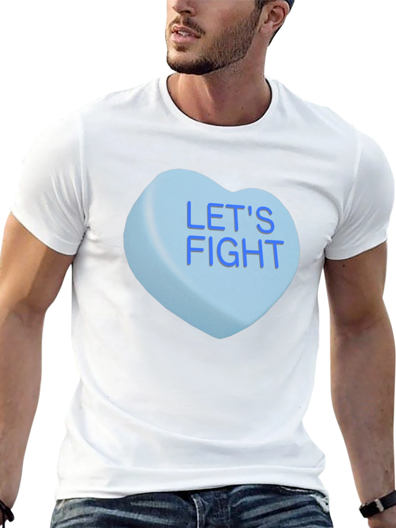 Lets Fight Candy Heart T-Shirt