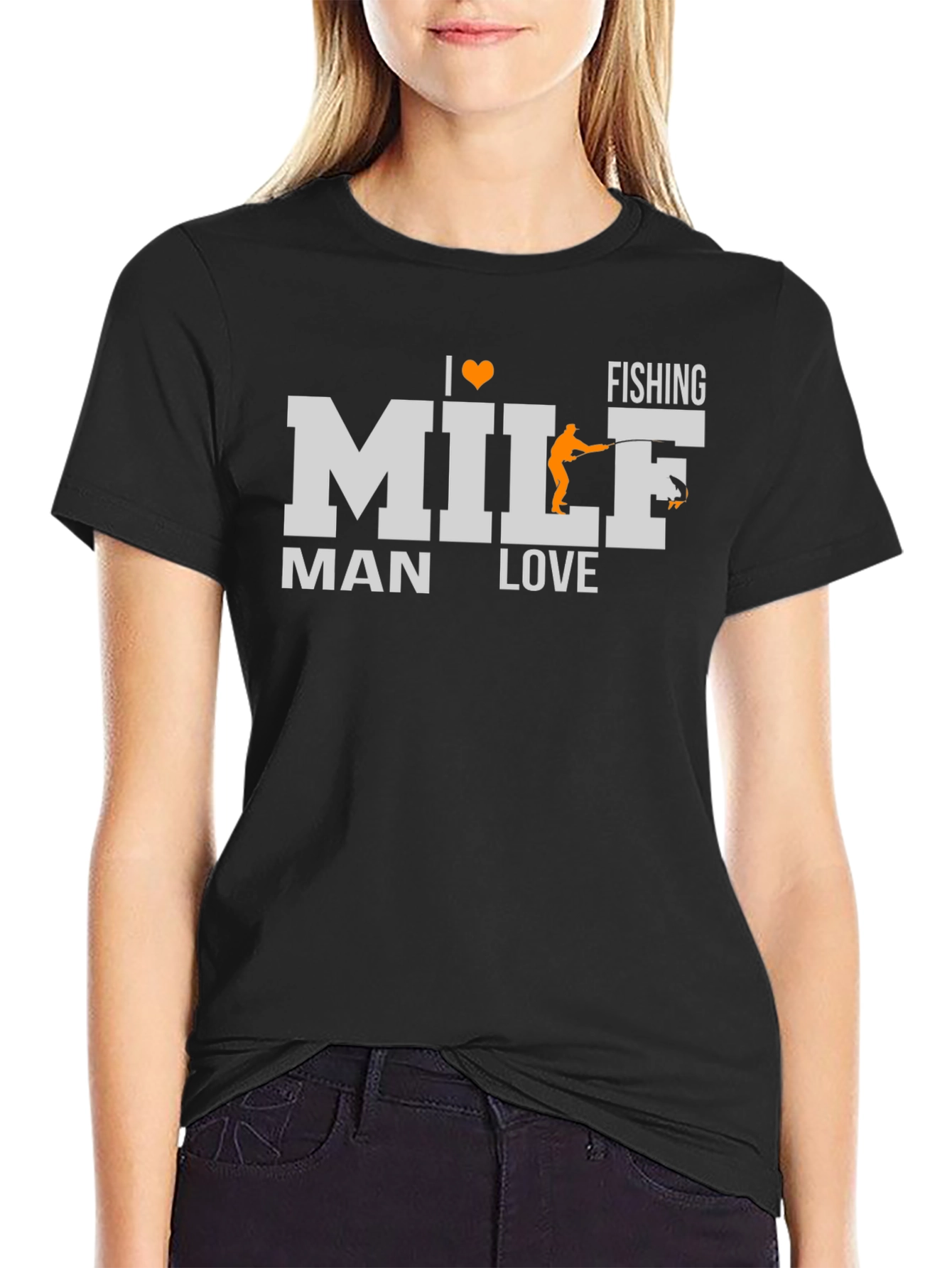 I Heart MILF Fishing T-Shirt - Humorous Man Love Tee