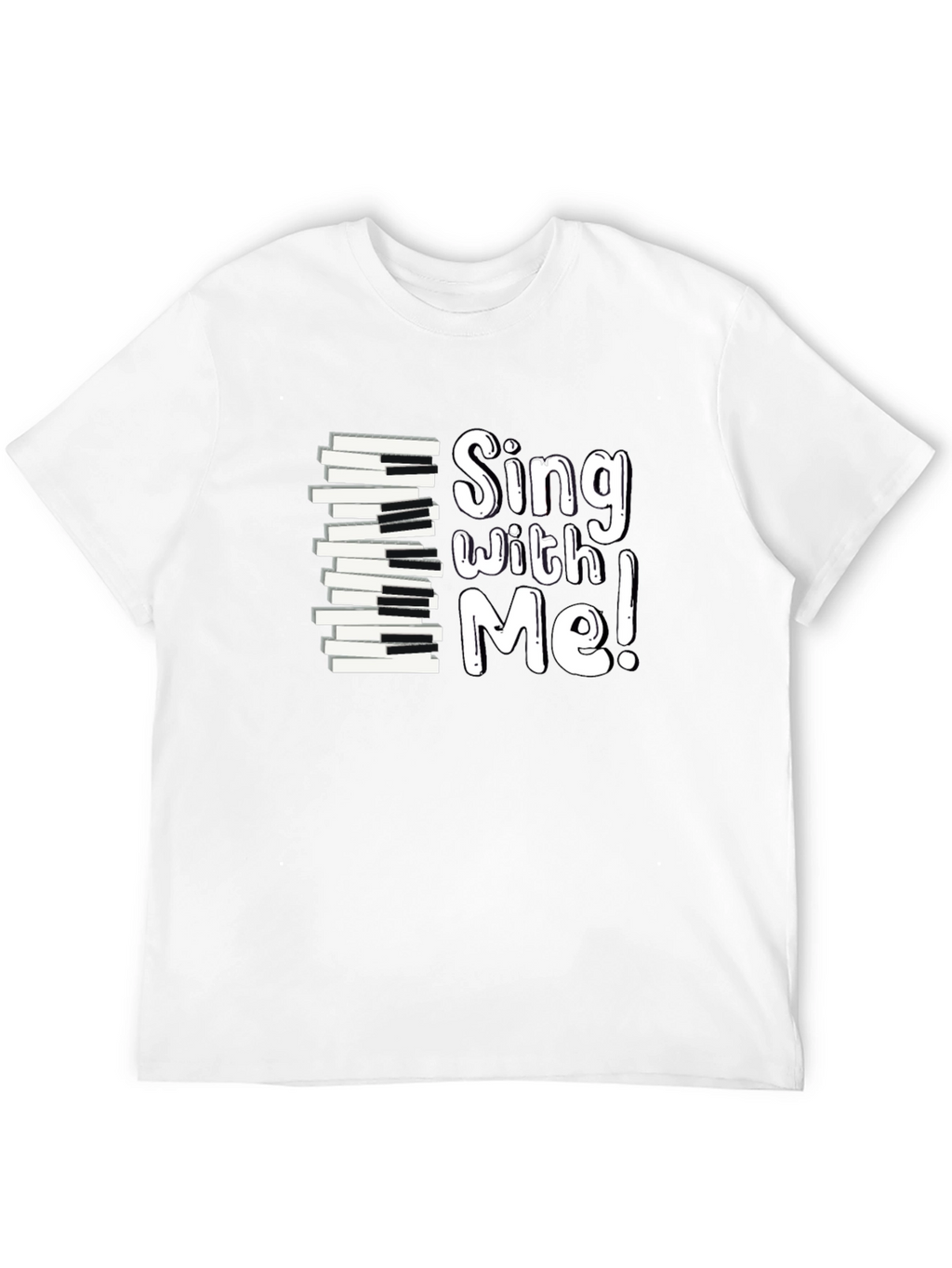 Sing With Me Piano Keys Graphic Tee
