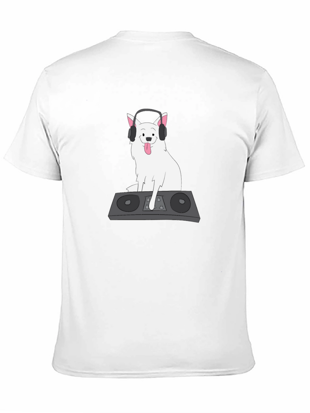 DJ Dog Graphic T-Shirt - Black Cotton Tee