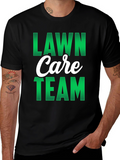 Lawn Care Team Graphic Tee - Black Cotton T-Shirt
