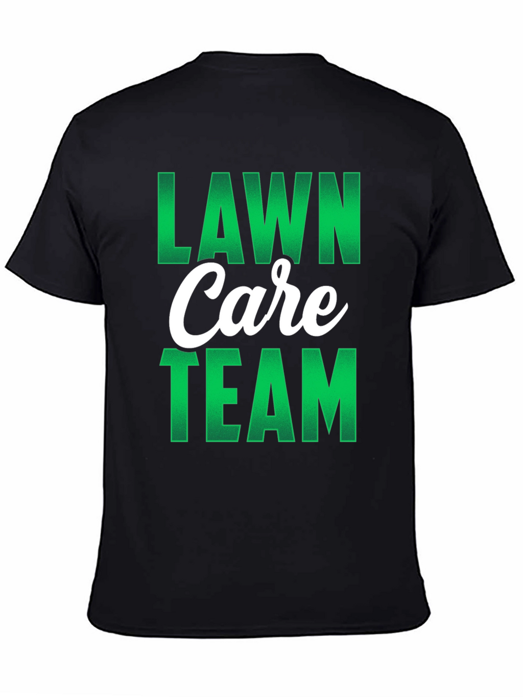 Lawn Care Team Graphic Tee - Black Cotton T-Shirt
