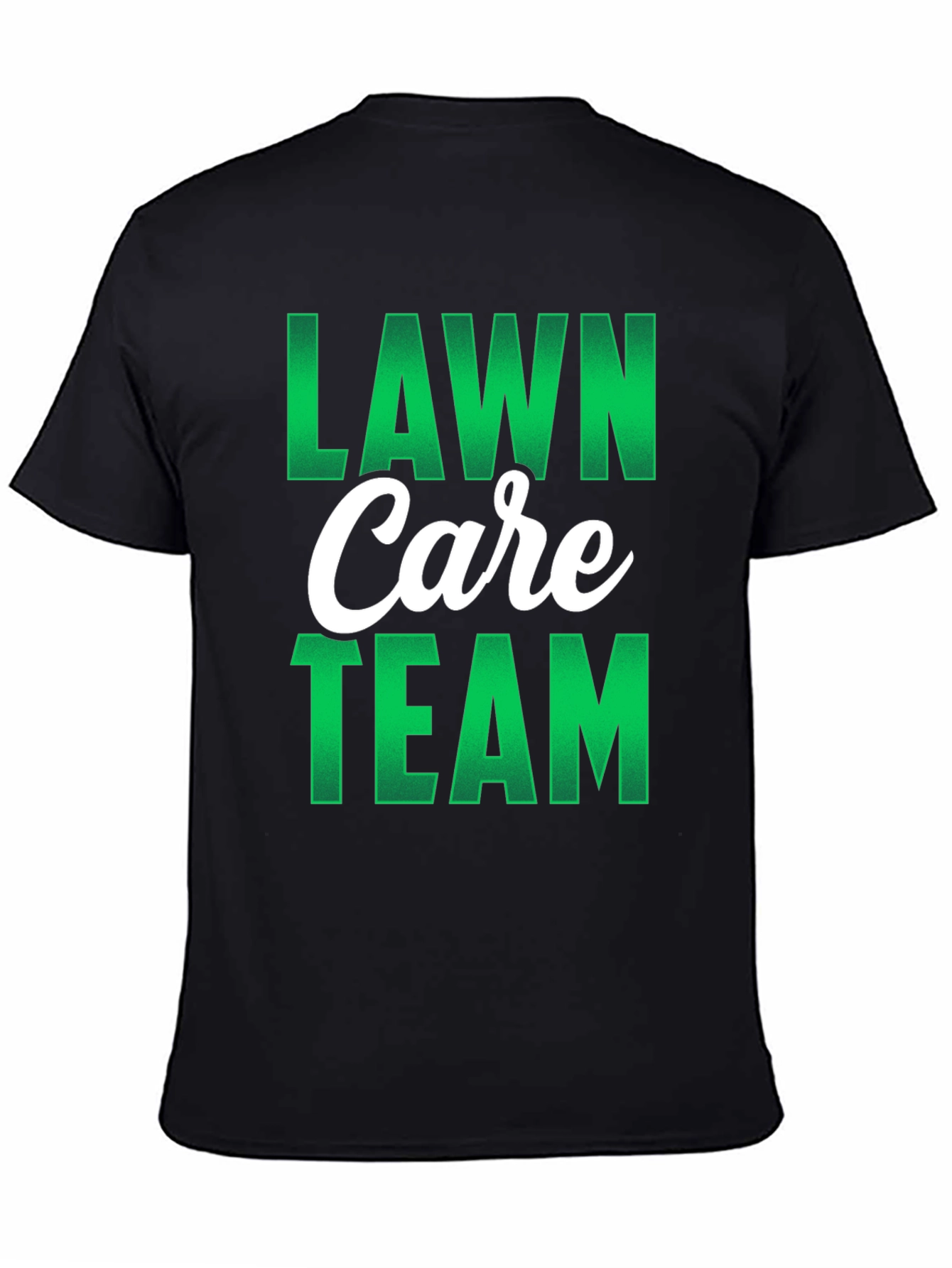 Lawn Care Team Graphic Tee - Black Cotton T-Shirt
