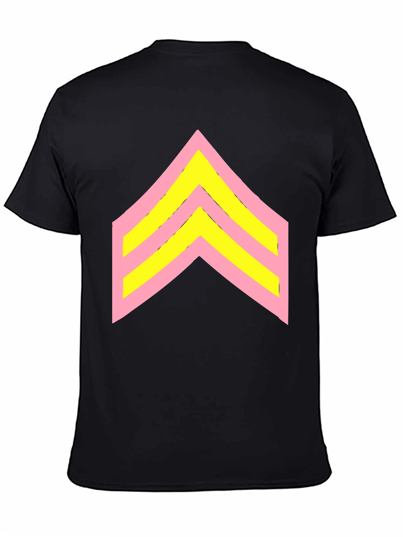 Retro Chevron Graphic Tee - Black