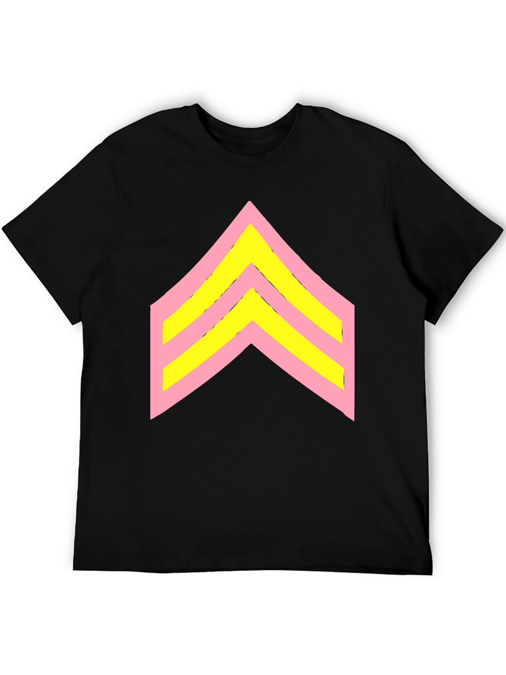 Retro Chevron Graphic Tee - Black