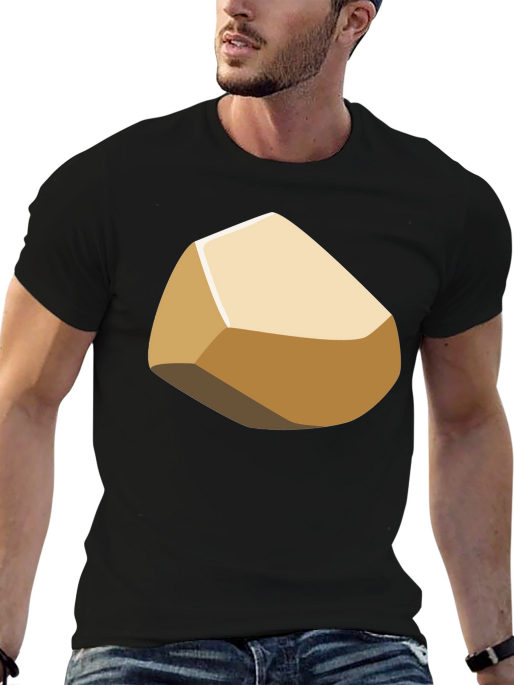 Cartoon Rock Graphic T-Shirt