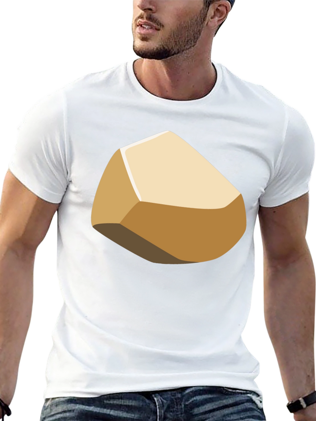 Cartoon Rock Graphic T-Shirt