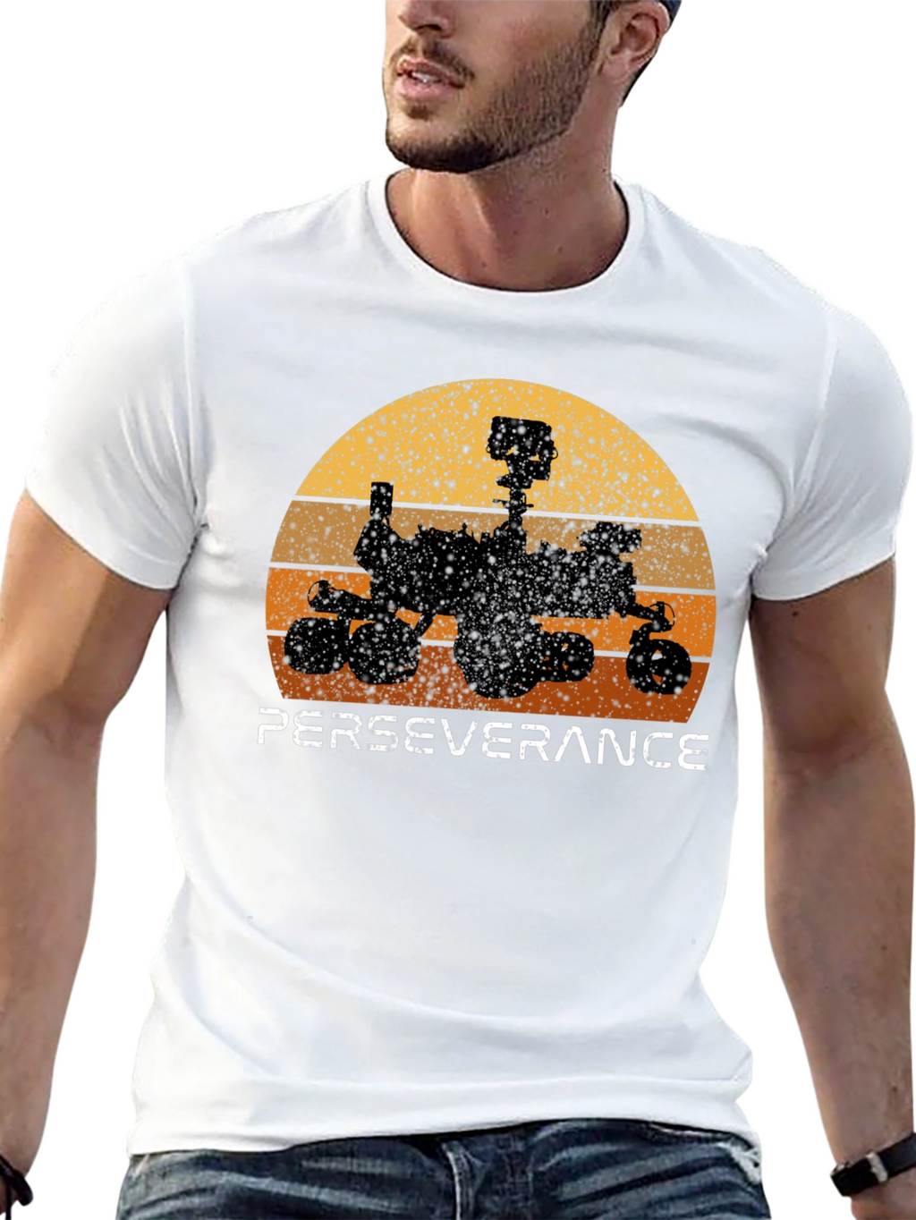 Perseverance Rover Retro Graphic Tee