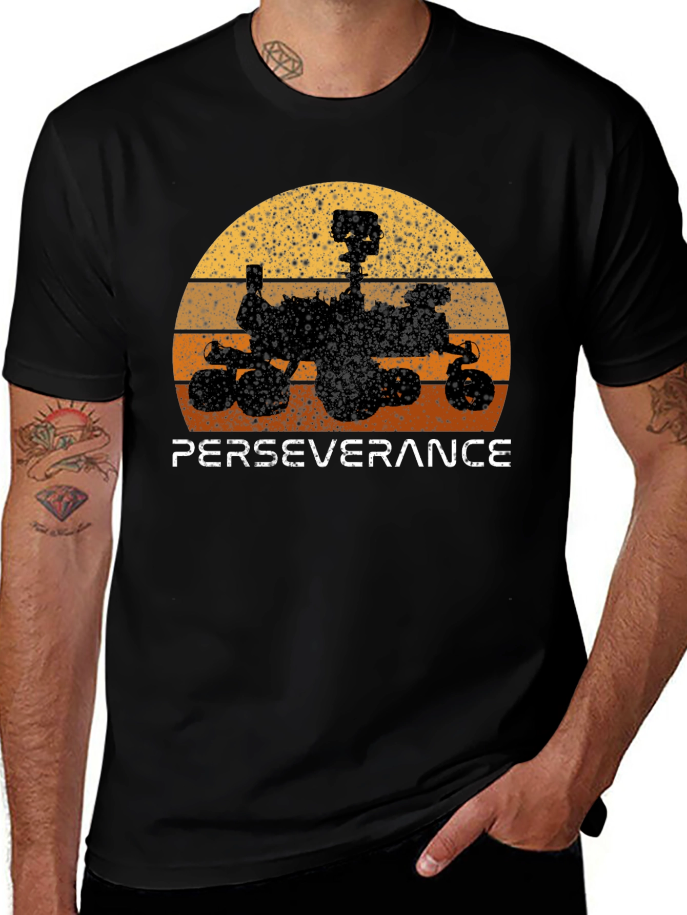 Perseverance Rover Retro Graphic Tee