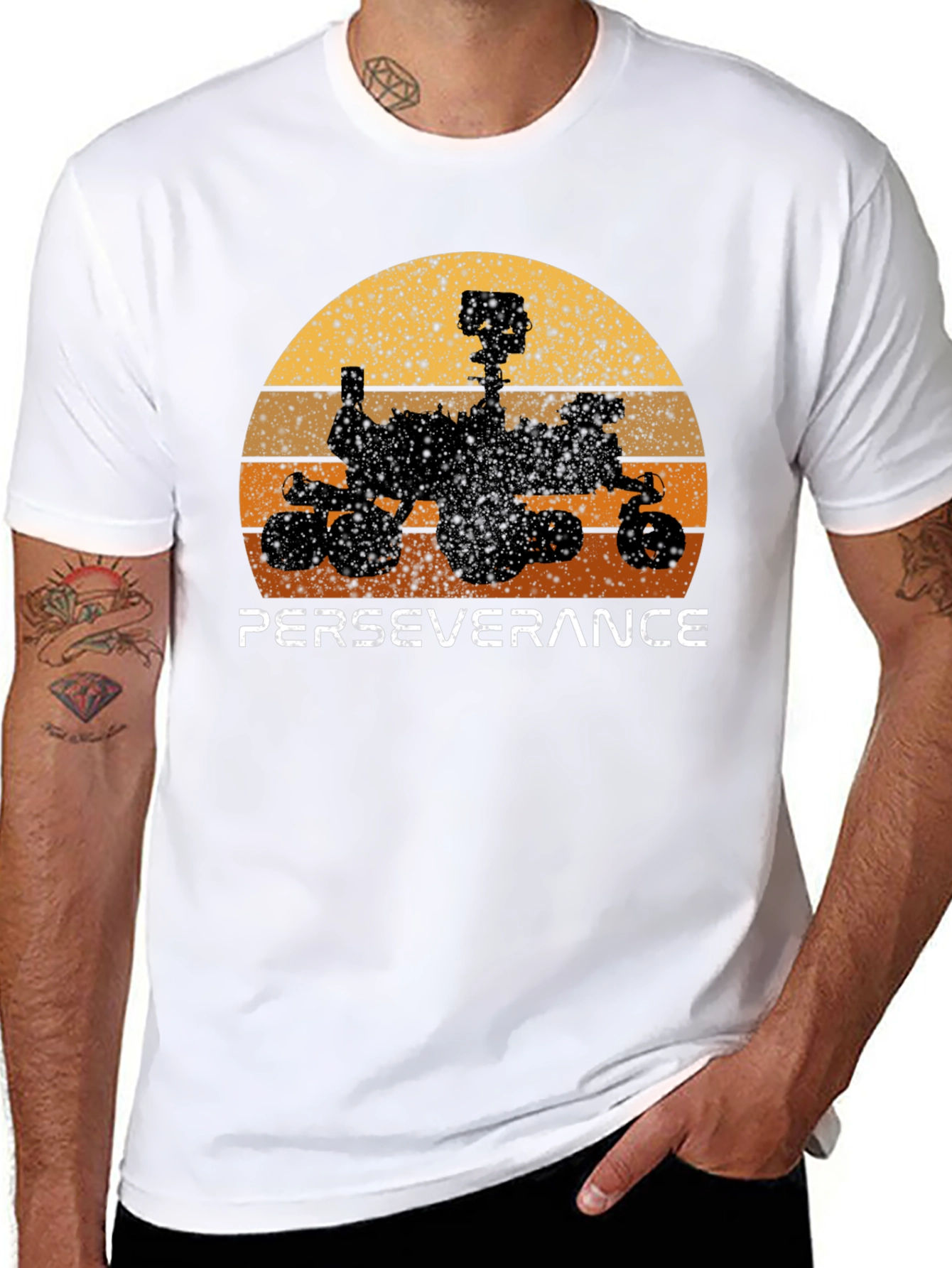 Perseverance Rover Retro Graphic Tee