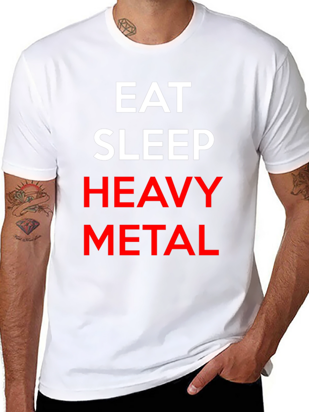 Eat Sleep Heavy Metal Black T-Shirt