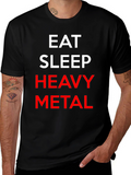 Eat Sleep Heavy Metal Black T-Shirt
