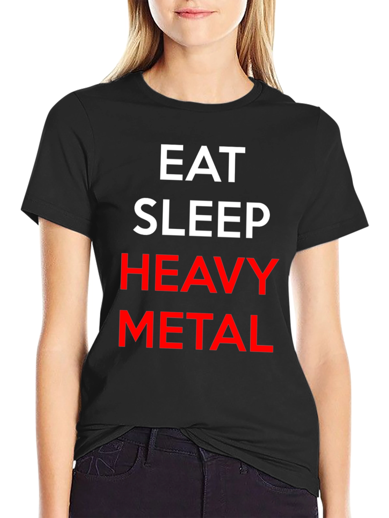 Eat Sleep Heavy Metal Black T-Shirt