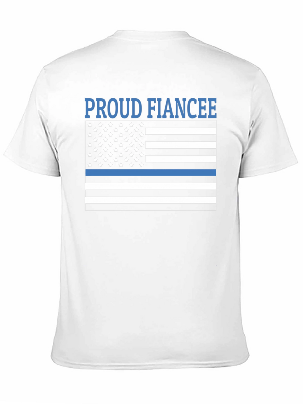 Proud Fiancee Thin Blue Line Flag T-Shirt