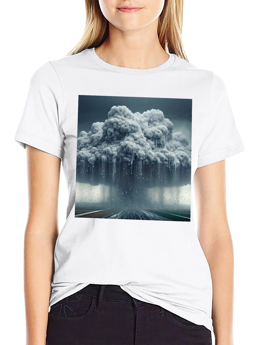 Stormy Cloud Graphic Tee - Weather Inspired Fashion
