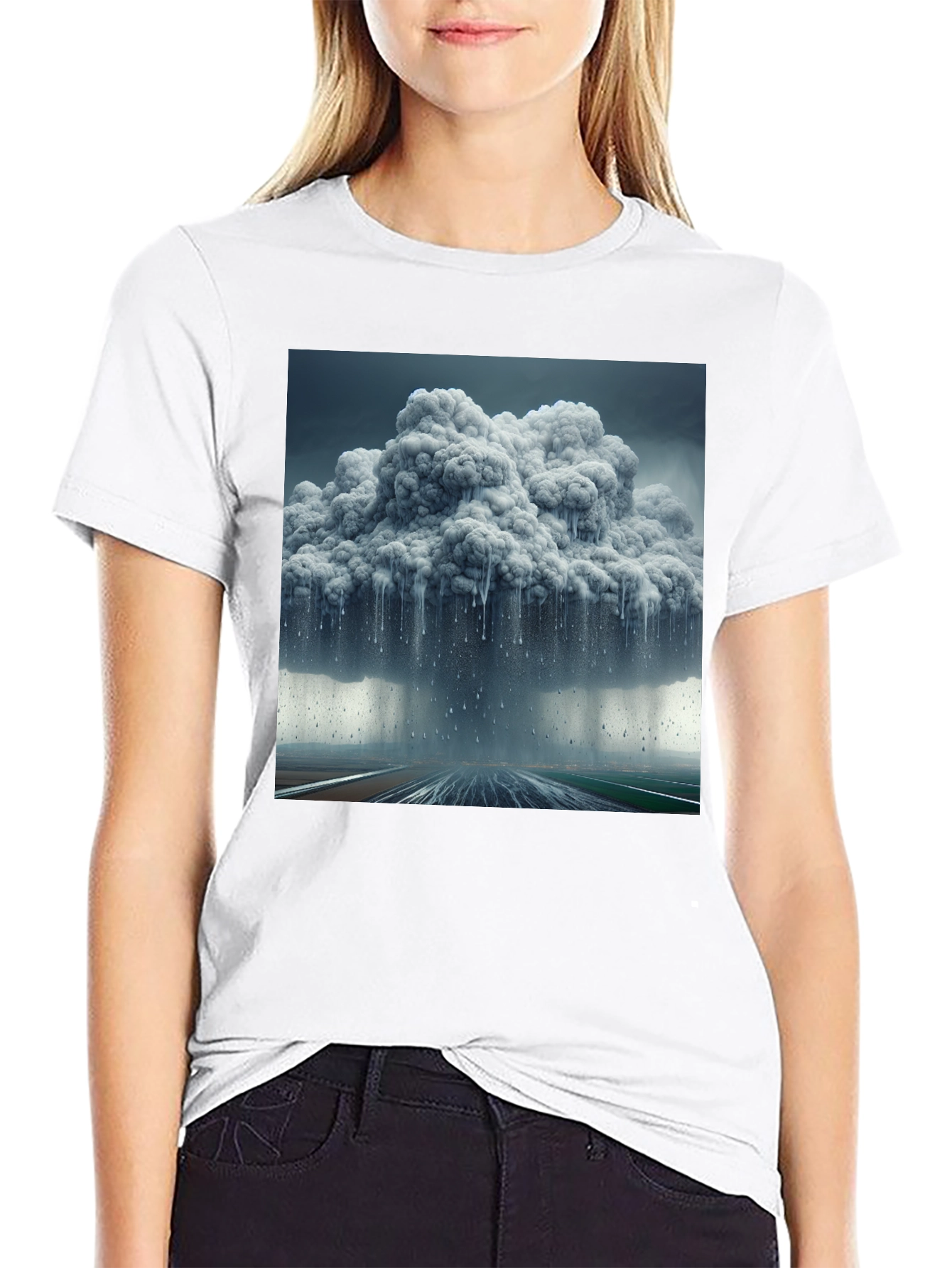 Stormy Cloud Graphic Tee - Weather Inspired Fashion