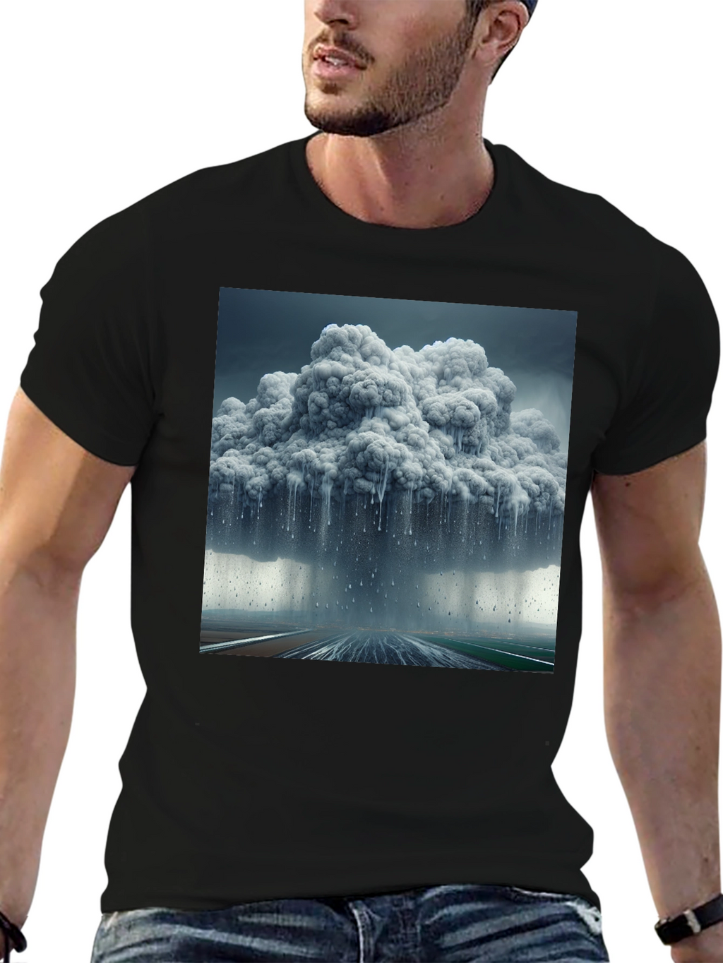 Stormy Cloud Graphic Tee - Weather Inspired Fashion