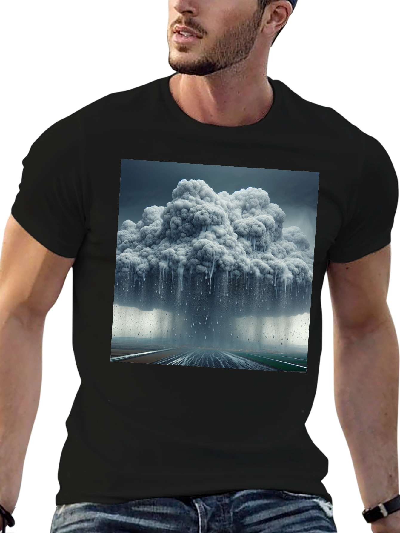 Stormy Cloud Graphic Tee - Weather Inspired Fashion
