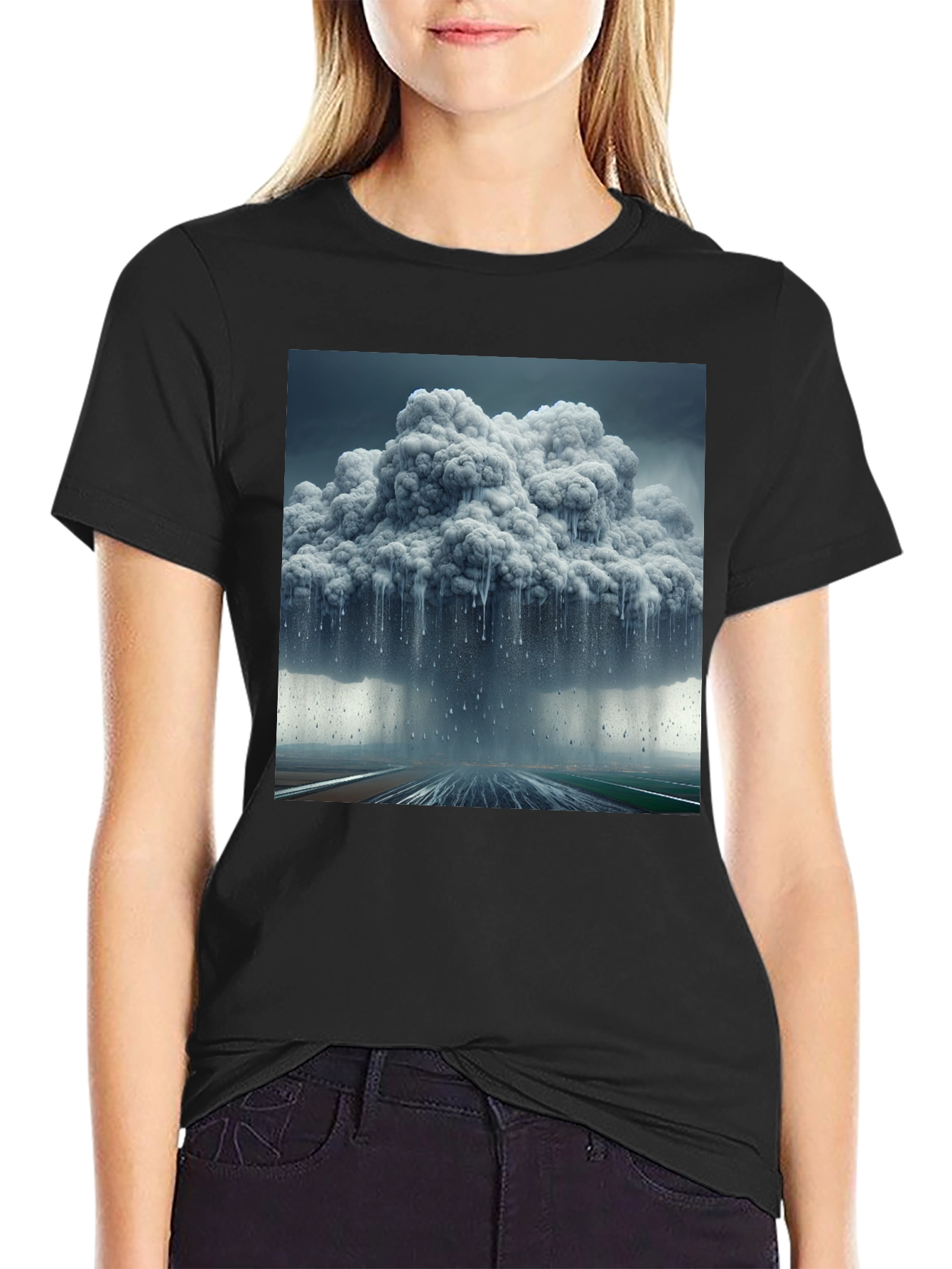 Stormy Cloud Graphic Tee - Weather Inspired Fashion