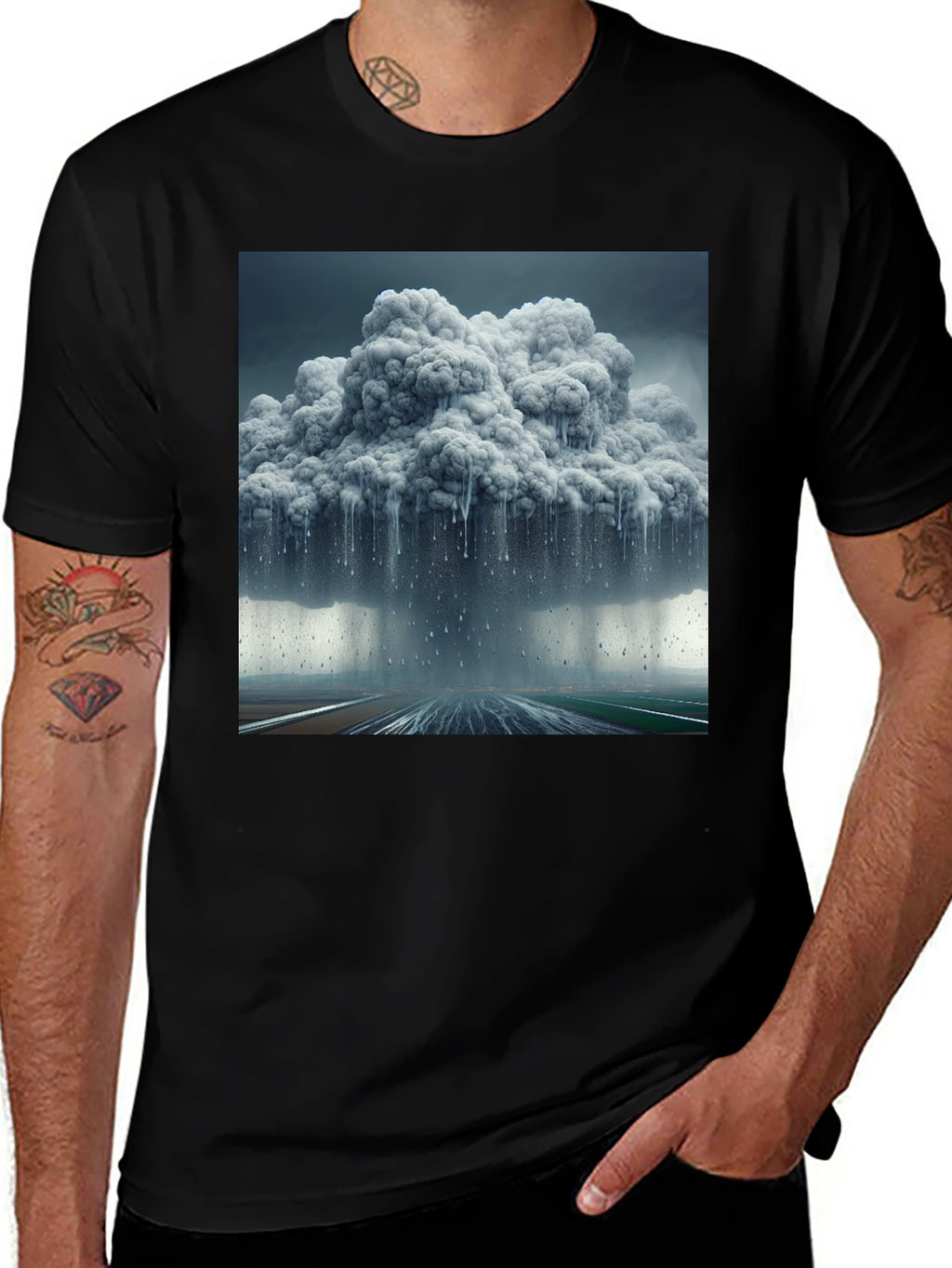 Stormy Cloud Graphic Tee - Weather Inspired Fashion